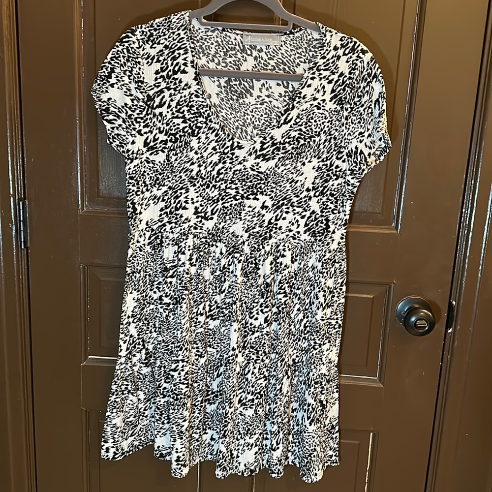 black and white dress